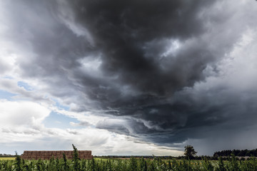Fototapeta na wymiar Amazing storm clouds over rural England