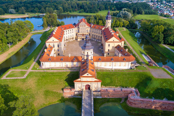 Medieval castle in Nesvizh, Minsk Region, Belarus.