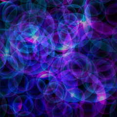 abstract vector glowing background with bright circles
