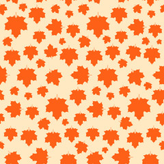 Maple Leaves. Autumn Seamless Vector Background.