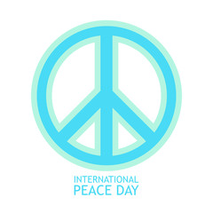 Peace Symbol vector Icon in light colors for poster