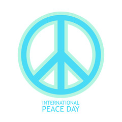 Peace Symbol vector Icon in light colors for poster