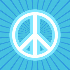 Peace Symbol vector Icon in light colors for poster