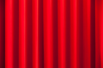 Red theatrical curtain, wavy background