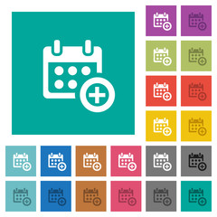 Add to calendar square flat multi colored icons