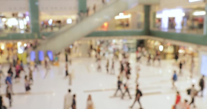 Blur of shopping mall