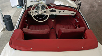 close up from an old car