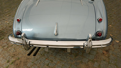 close up from an old car