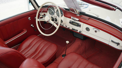 close up from an old car
