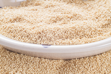 pile of seeds and amaranth flour