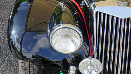 close up from an old car