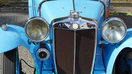close up from an old car