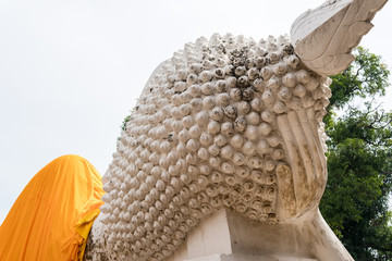 Buddha image The white head only.