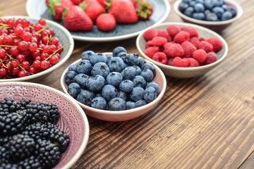 Different fresh summer berries