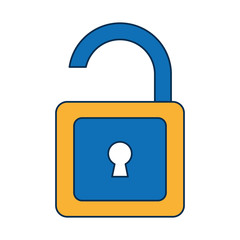 padlock icon over white background vector illustration