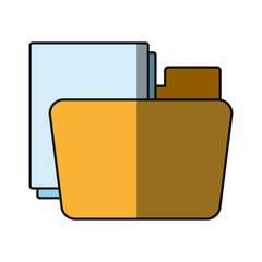 folder icon over white background vector illustration