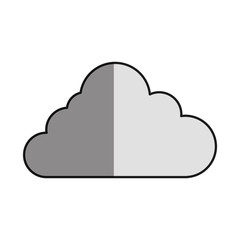 cloud icon over white background vector illustration