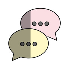 speech bubbles icon over white background vector illustration