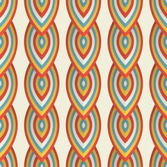 Seamless vector pattern with vertical colorful petals