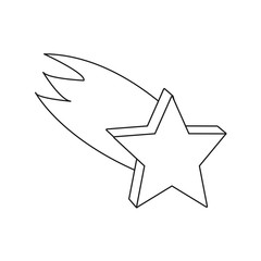 Obraz premium shooting star icon over white background vector illustration