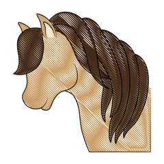 magical unicorn icon over white background colorful design vector illustration