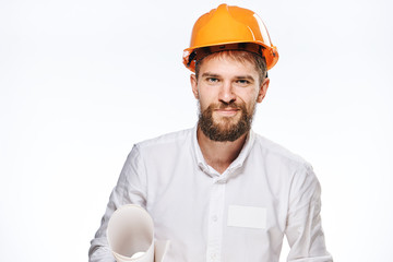 1398749 engineer with a beard in a helmet