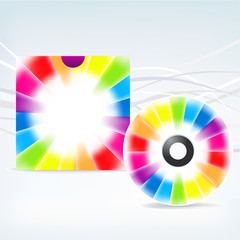 Obraz premium Mockup template for branding and product designs. Isolated realistic disc. Easy to use for advertising branding and marketing.