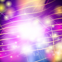 Vector abstract defocused bokeh lights background. Festive blurred background with bokeh effect for parties, nightlife night club. Colorful gradient blurred backdrop.