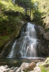 Waterfall in Vermont cascading into pool