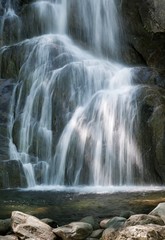 Waterfall in Vermont cascading into pool