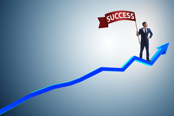 Fototapeta premium Businessman in success business concept
