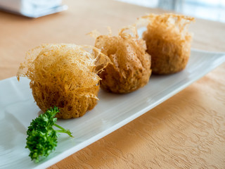 Deep fried taro in Chinese style