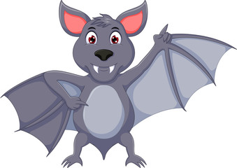Fototapeta premium funny bat cartoon thumb up 