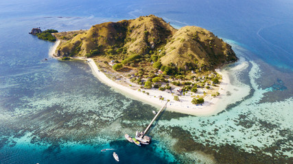 Beautiful Kanawa island with turquoise water