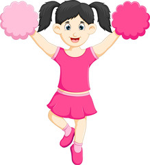Beauty cheerleading cartoon standing