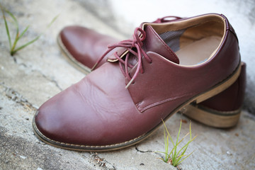 brown leather shoes