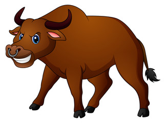 Angry bull cartoon