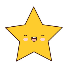 star cute colorful kawaii silhouette