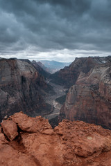 The top of the trail in Zion National Park