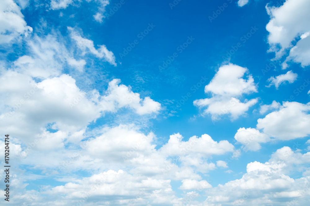 Wall mural cloudy sky on sunny day in summer