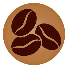 coffee bean circle icon