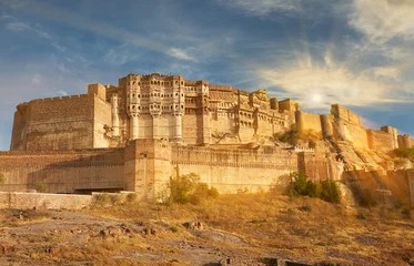 Fotobehang Mehrangarh Fort located in Jodhpur, India. © jura_taranik