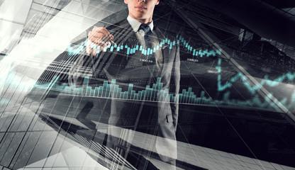 Financial business services. Mixed media