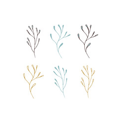 Vector Christmas floral element