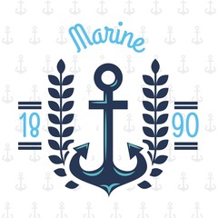 anchor marine aquatic or nautical theme design vector illustration