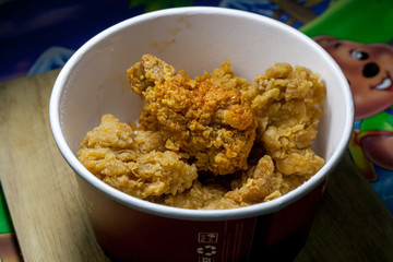 crispy kentucky fried chicken in box
