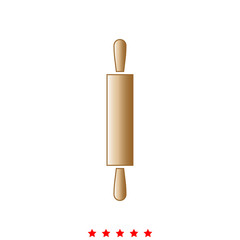 Rolling pin it is icon .