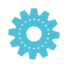 gear machinery colorful silhouette on white background