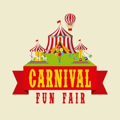 carnival fun fair entertaiment festival vector illustration