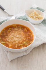 キヌアの入ったミネストローネ